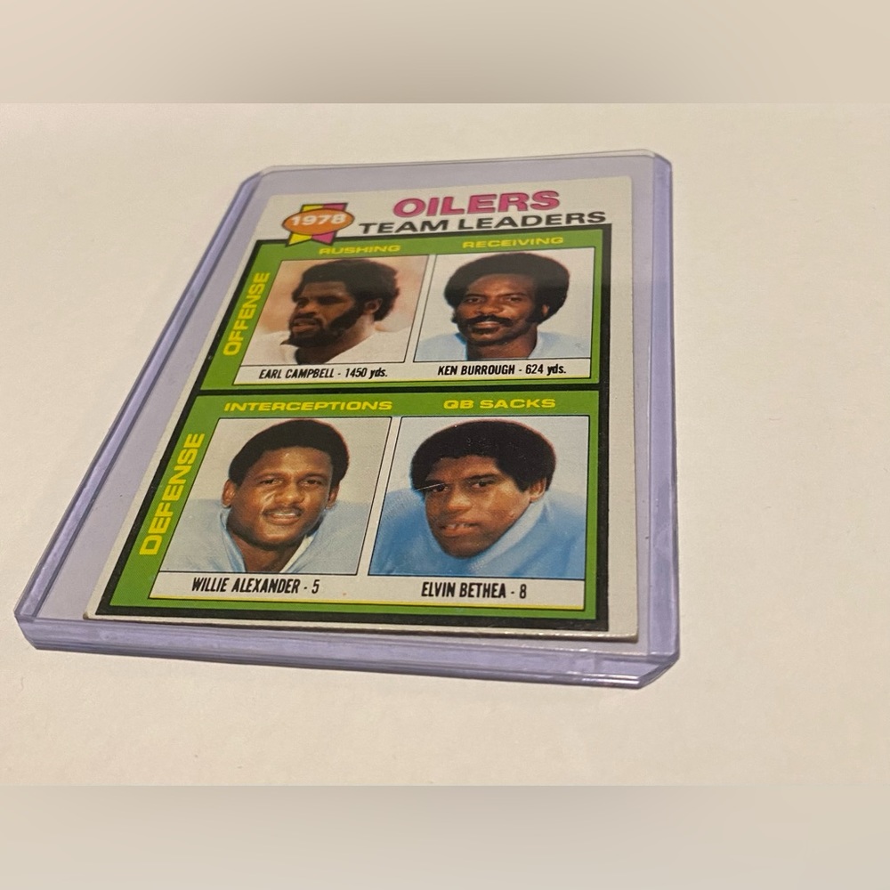 Earl Campbell Oilers 1978 Team Leaders 1979 Topps Football card Vintage